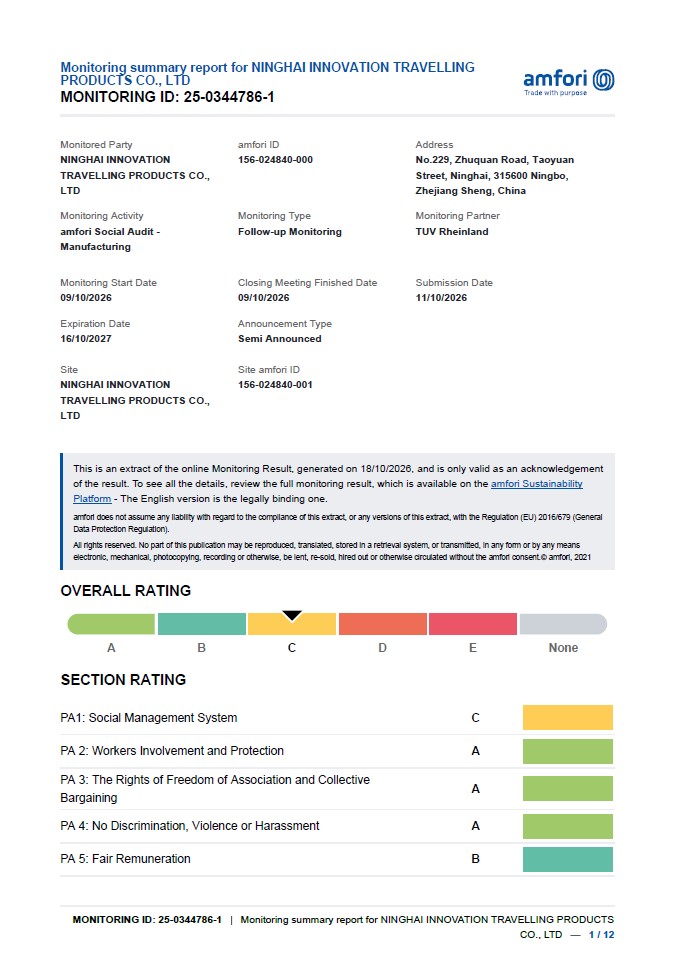 01 amfori BSCI China Factory Audit Report